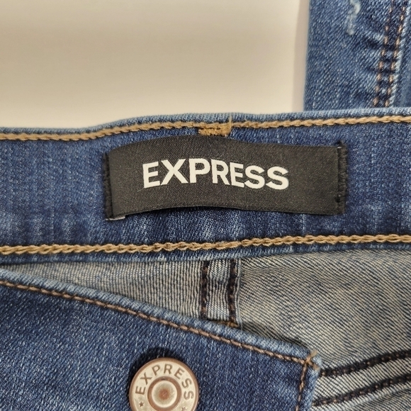 Express Womens Mid Rise Cropped Skinny Stretch Jeans in a Size 2R - Picture 3 of 13